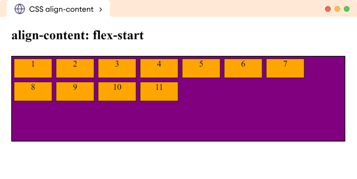 Example: CSS Align Content