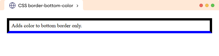 CSS Border Bottom Color Example