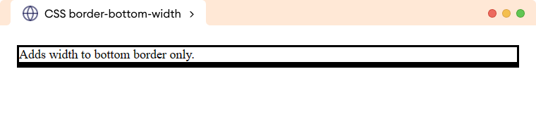 CSS Border Bottom Width Example