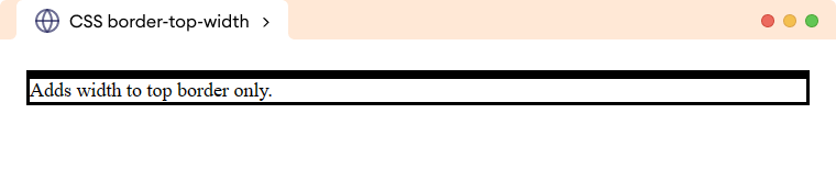 CSS Border Top Width Example