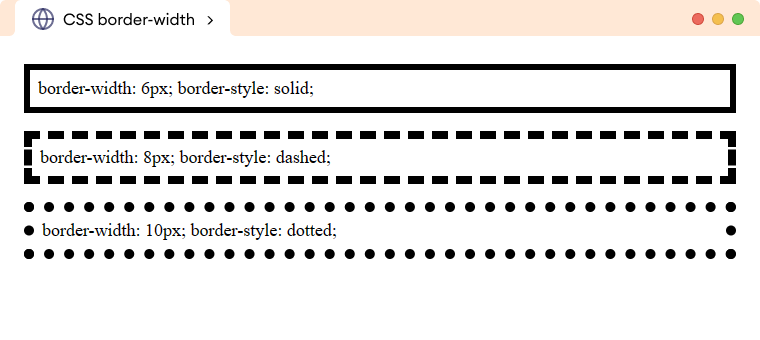 CSS Border Width Example