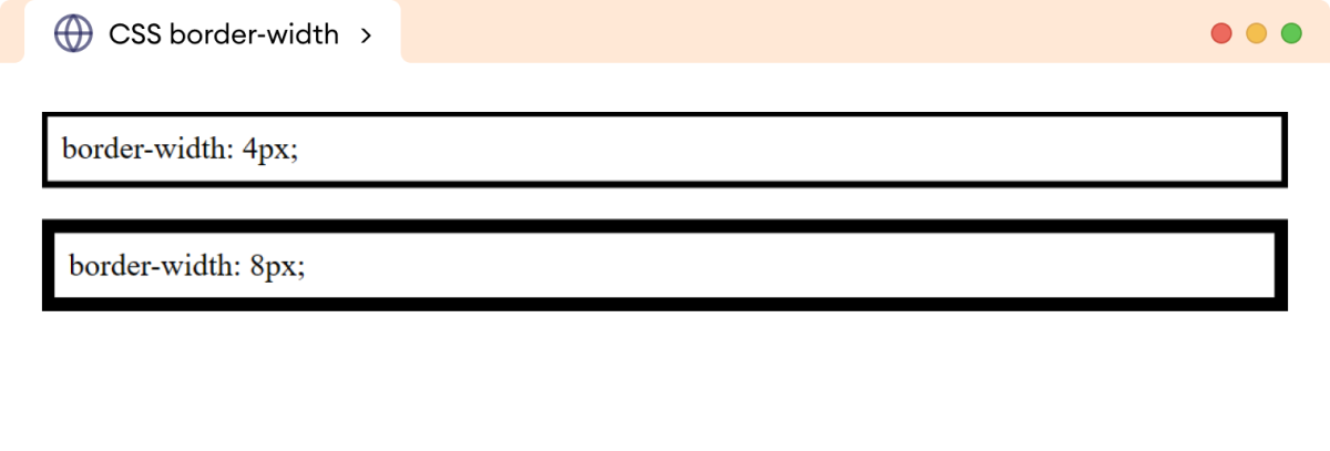CSS Border Width Example