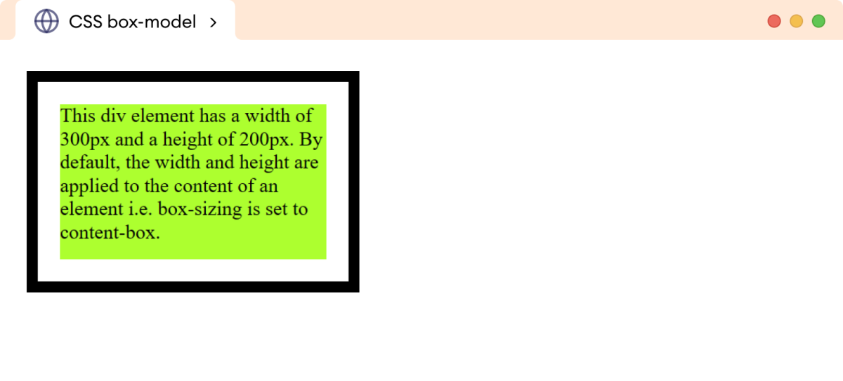 CSS Box Sizing Border Box Example