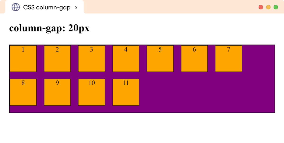 Example: CSS Column Gap Property 