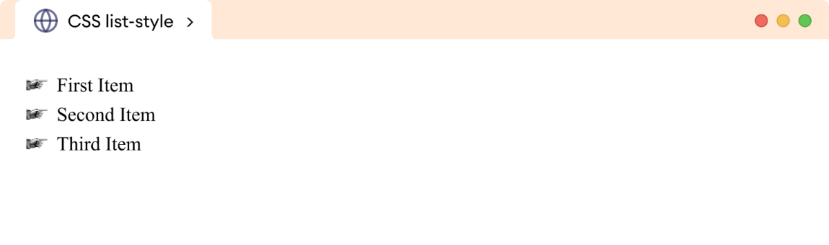 CSS List Style Example