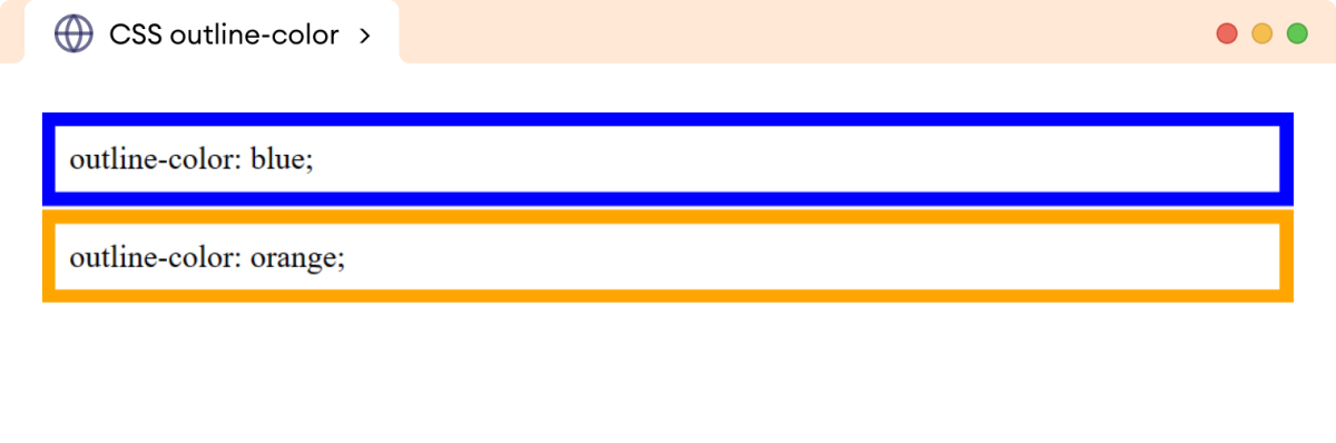 CSS Outline Color Example