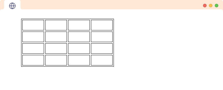 HTML table with borders