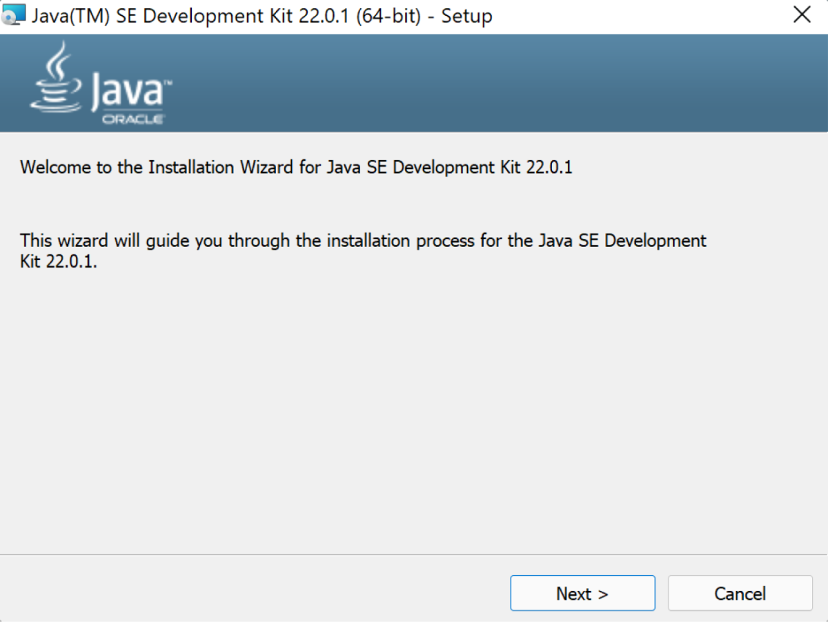 Run JDK Installer on Windows